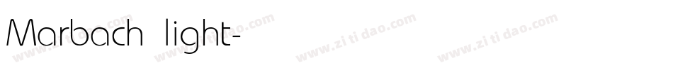Marbach light字体转换